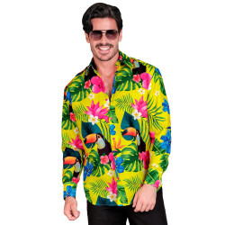 Neon Tropical Party Shirts for Men