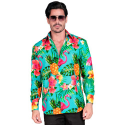 Neon Hawaiian Party Shirts for Men
