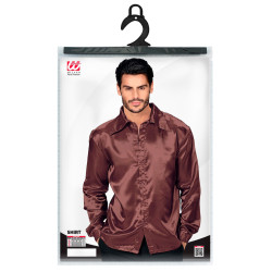 70-tojo dešimtmečio disko rudi satīna krekli vīriešiem