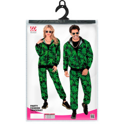 Karnavalinis sportinis kostiumas su kanapių raštu suaugusiems