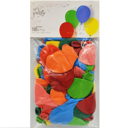Assorted Color Balloons, 100 pcs, 8 Inches
