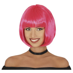 Rozā īss parūka