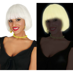 Short White Glow-in-the-Dark Wig