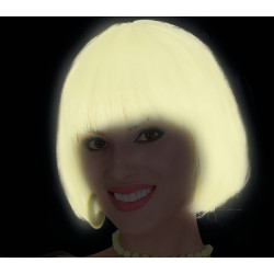 Short White Glow-in-the-Dark Wig