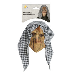 Latex Witch Mask with Hood