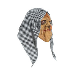 Latex Witch Mask with Hood
