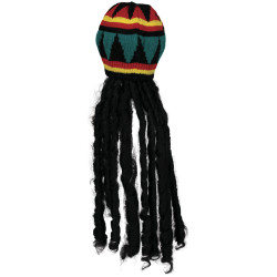 "Rasta" Hat with Hair