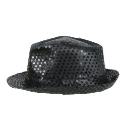 Melna spīdīga gangsteru cepure