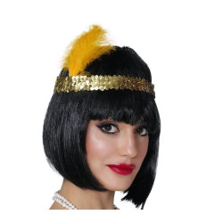 Golden Charleston Tiara with Feather